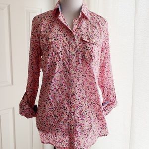 Floral Button Down Collared Shirt